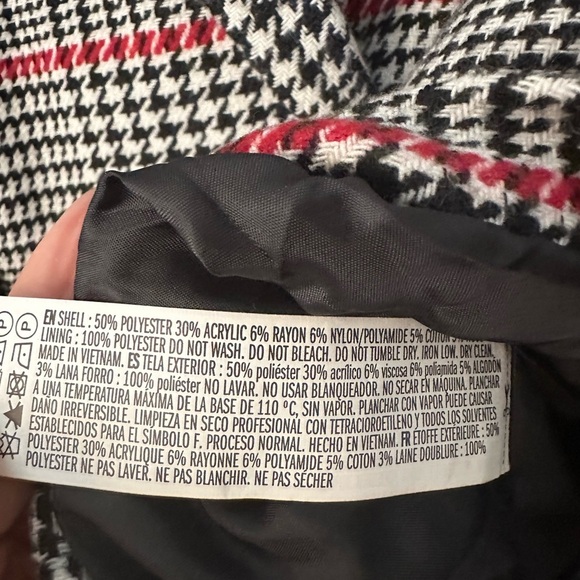 FOREVER 21 Printed Houndstooth Blazer Black And White Medium BNWT - Picture 5 of 7